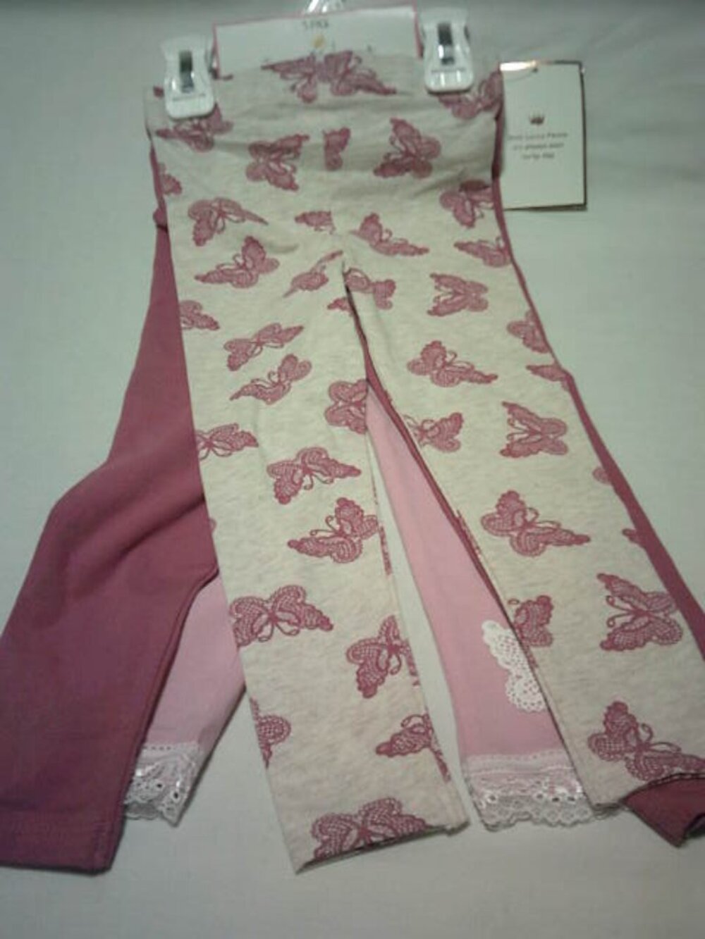 NEW LOT 3 PACK LUCKY PENNY LEGGINGS PANTS SIZE 3T PINK BUTTERFLIES DESIGN πΆπ